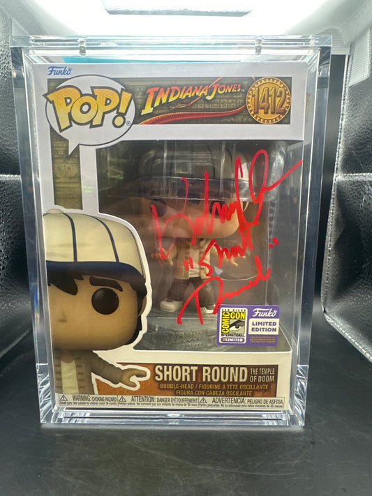 Indiana Jones Funko pop, signed by Key Huy Quan