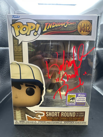 Indiana Jones Funko pop, signed by Key Huy Quan